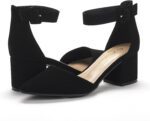 DREAM PAIRS ANNEE Pointed Toe Low Chunky Heels Pump Shoes - Image 3