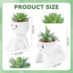 Der Rose 2 Pack Fake Plants Succulents Plants Artificial for Living Room Home Bathroom Office Decor - Image 4
