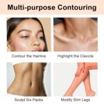 FV Dual-Ended Contour & Highlighter Stick - 2 Pack, Waterproof, Long-Lasting, Creamy & Blendable Formula, Natural Finish Sculpting Stick for Face & Body, Shades: 02 Light/Medium & 01 Medium - Image 5