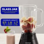 Universal 550W Mass Vital Blender - Glass Jar 57 Oz/1.8 Quart/1.7 Liter - 7-cup, 2 Speed + Pulse Function and 4 Stainless Steel Blade with Chrome Steel Technology - Image 4