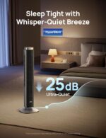 Dreo Tower Fan for Bedroom, 90° Oscillating Standing Fan with 40ft Far Airflow, 25dB Ultra Quiet DC Motor, 28ft/s Velocity, 12 Speeds, 42 inch, Smart Control, 4 Modes, 12H Timer, Pilot Pro S - Image 4