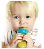 Nuby EZ Squee-Z Silicone Self Feeding Baby Food Dispenser, 1 Count (Pack of 1) - Aqua/Pink/Green, Colors May Vary - Image 4