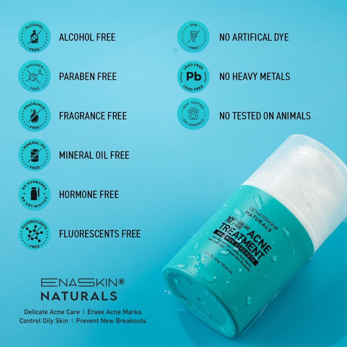 Acne Pimple Spot Treatment Cream: Cystic Hormonal Blackheads Blemish Remover for Face, Back and Body - with 10% Azelaic Acid - Teens 13-19 & Young Adult 20-30, 1.8 oz - Image 8