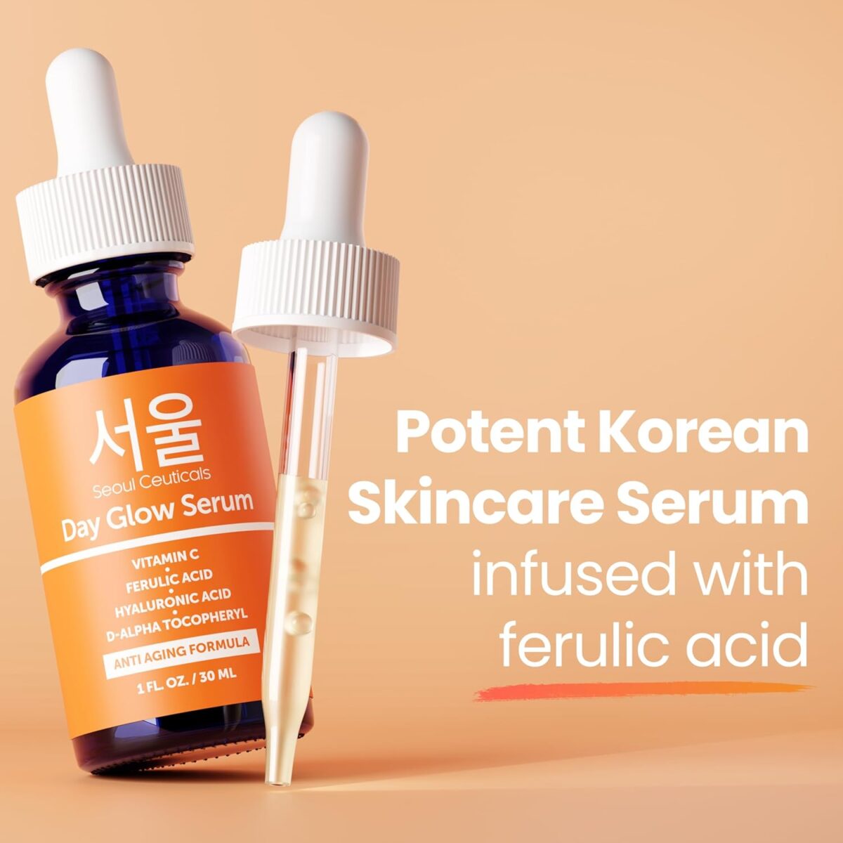 SeoulCeuticals Korean Skin Care 20% Vitamin C Hyaluronic Acid Serum + CE Ferulic Acid - Potent Anti Aging, Anti Wrinkle Korean Beauty 1oz - Image 9