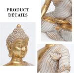 Gold Buddha Statue 10.2'' - Large Indoor Buddha for Home Decor, Zen, Living Room & Meditation - Image 7
