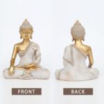 Gold Buddha Statue 10.2'' - Large Indoor Buddha for Home Decor, Zen, Living Room & Meditation - Image 8