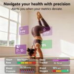 MorePro Health Fitness Tracker with Blood oxy-gen Monitor and 24/7 Heart Rate and Blood Pressure, Sleep Monitor, 120+ Sport Modes Waterproof Fitness Watch for Women Men Android iOS, Black - Image 4