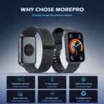 MorePro Health Fitness Tracker with Blood oxy-gen Monitor and 24/7 Heart Rate and Blood Pressure, Sleep Monitor, 120+ Sport Modes Waterproof Fitness Watch for Women Men Android iOS, Black - Image 9