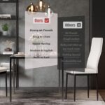 Dining Table Set for 4, Kitchen Table and Chairs Set of 4, 5 Piece Modern Dining Room Table Set with Tempered Glass Top and PU Leather Chairs for Small Space, Apartment, Poker - Image 9