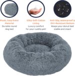 Donut Dog Bed - Premium Comfort for Anxiety Relief - Fluffy & Calming Design with Ultra-Plush Support | Cozy Round Dog Bed with Super Soft Circle Style (Size M Dark Grey) - Image 5