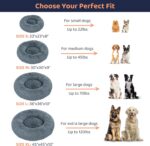 Donut Dog Bed - Premium Comfort for Anxiety Relief - Fluffy & Calming Design with Ultra-Plush Support | Cozy Round Dog Bed with Super Soft Circle Style (Size M Dark Grey) - Image 6