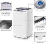 Giantex Full-Automatic Washing Machine Portable Compact 1.34 Cu.ft Laundry Washer Spin with Drain Pump, 10 programs 8 Water Level Selections with LED Display 12 Lbs Capacity - Image 5