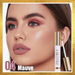 2025 New 24K Gold Liquid Lip Gloss Peel Off Lip Stain Tattoo with Tweezer, Mauve Lips Stain Peel Off Masque, Long Lasting Waterproof Lip Tint Stain, Transfer-proof for All Skin Types 04# - Image 3