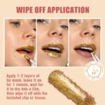 2025 New 24K Gold Liquid Lip Gloss Peel Off Lip Stain Tattoo with Tweezer, Mauve Lips Stain Peel Off Masque, Long Lasting Waterproof Lip Tint Stain, Transfer-proof for All Skin Types 04# - Image 4