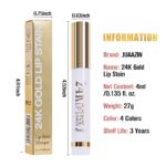2025 New 24K Gold Liquid Lip Gloss Peel Off Lip Stain Tattoo with Tweezer, Mauve Lips Stain Peel Off Masque, Long Lasting Waterproof Lip Tint Stain, Transfer-proof for All Skin Types 04# - Image 6