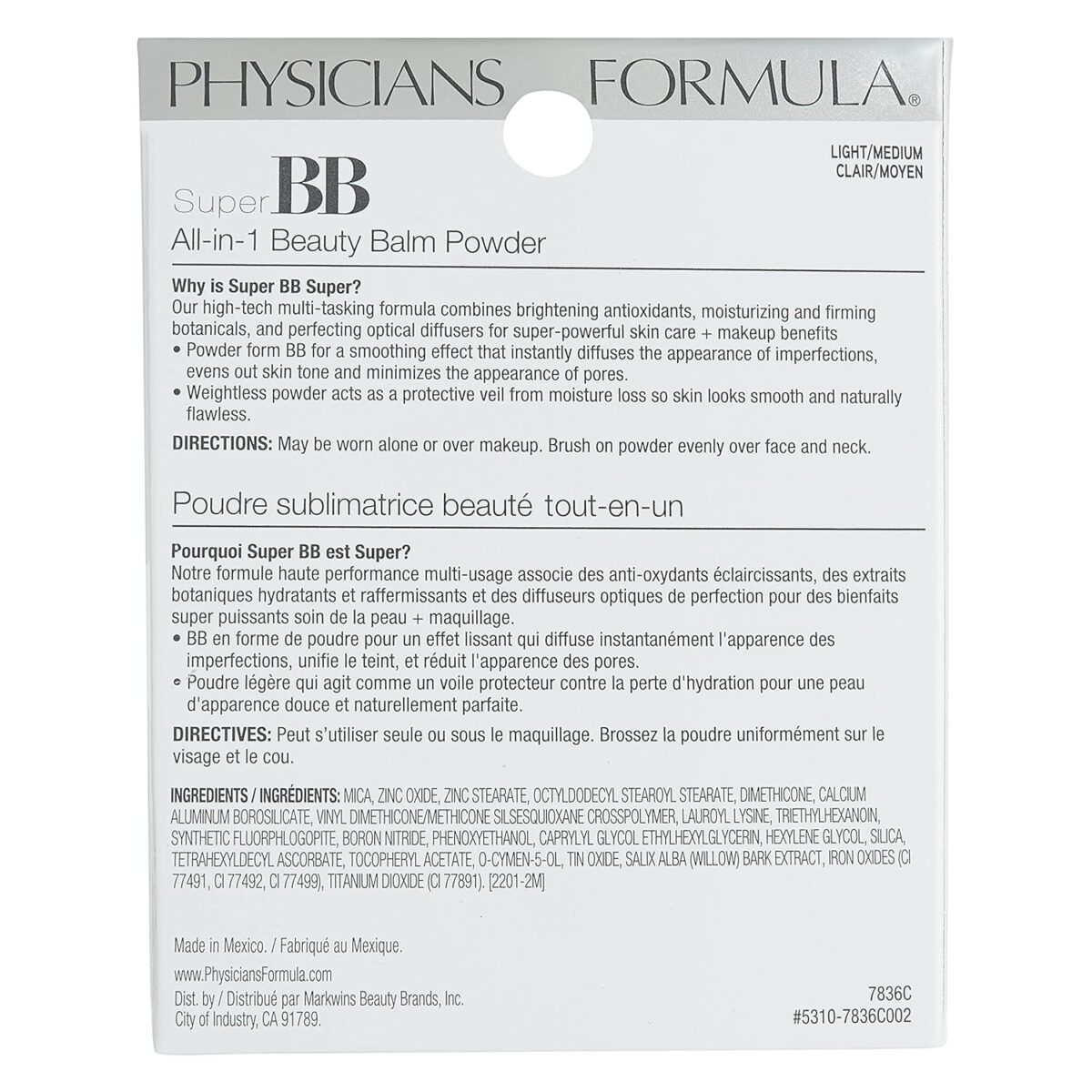 Physicians Formula Super BB Cream All-in-1 Beauty Balm Powder Light/Medium | Dermatologist Tested, Clinicially Tested - Image 9