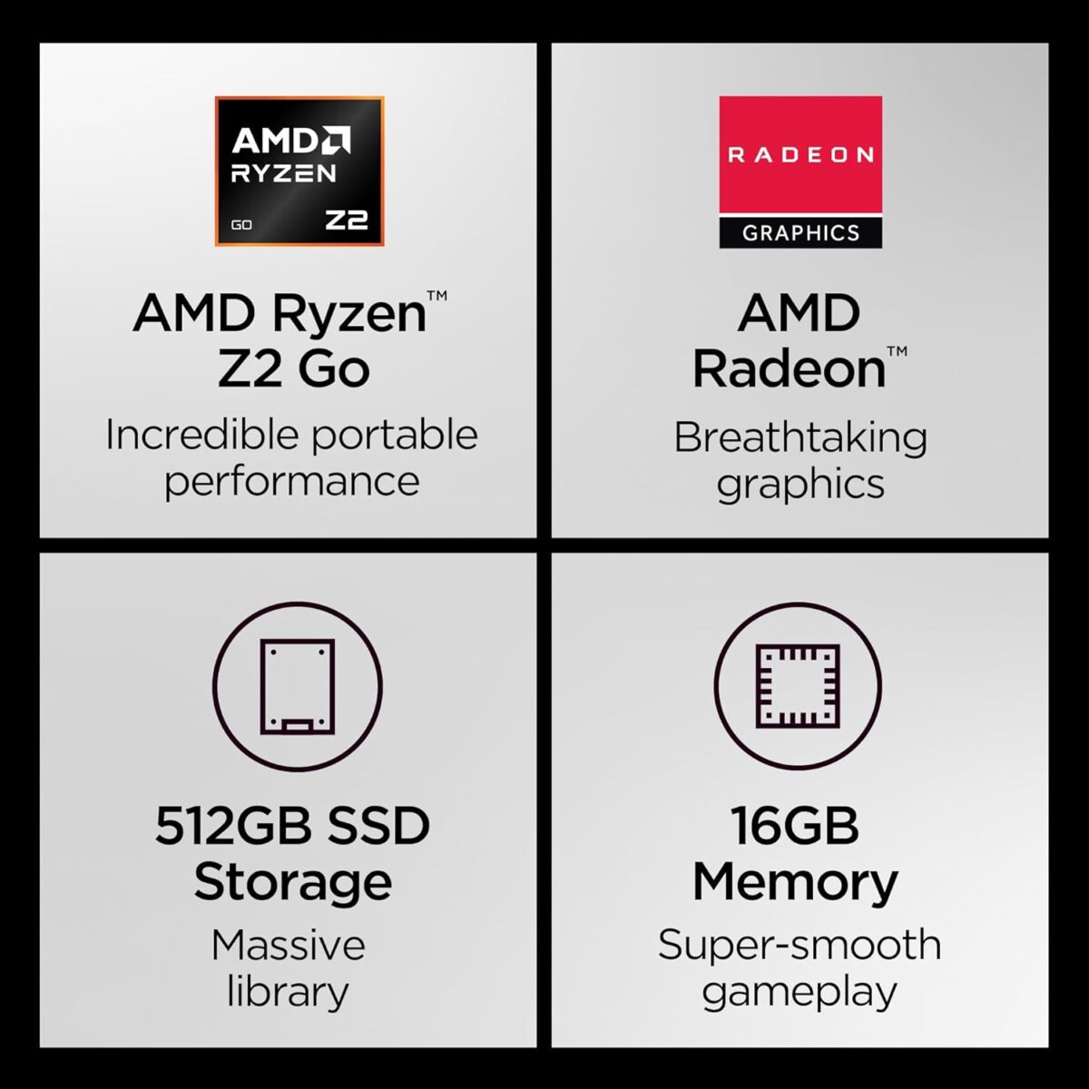 Lenovo Legion Go S - 2025 - Mobile Gaming Console - AMD Radeon graphics - 8" PureSight IPS Display - 120Hz - AMD Ryzen™ Z2 Go - 16GB Memory - 512GB Storage - Glacier White - Free PC Game Pass - Image 3