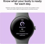 Google Pixel Watch 3 (41mm) 2024 Model - Android Smartwatch, Heart Rate Tracking, Fitbit Advanced Running, Fitness Insights, 24-Hour Battery - Matte Black Aluminum Case - Obsidian Band - Wi-Fi - Image 7