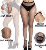Buauty 3 pcs black fishnet stockings for women, fishnet tights plus size one size fit all - Image 4