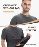 5 Pack Workout Shirts for Men-Quick Dry Black Gym Moisture Wicking Short Sleeve T-Shirts for Running Athletic Casual - Image 3