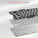 Redragon K668 RGB Gaming Keyboard, 108 Keys Wired Mechanical Keyboard w/Extra 4 Hotkeys, Sound Absorbing Foams, Upgraded Hot-swappable Socket, Mixed Color Keycaps x 2 Sets, Red Switch - Image 5