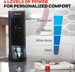 Honeywell QuietSet Personal Table Fan, Oscillating Personal Desk Fan with Quiet Operation, 4 Levels of Power and Sound, Black, HTF210B - Image 4