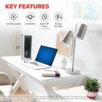 Honeywell QuietSet Personal Table Fan, Oscillating Personal Desk Fan with Quiet Operation, 4 Levels of Power and Sound, Black, HTF210B - Image 5