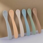 Baby Spoons, 6 Pack First Stage Silicone Feeding Spoons, Soft Tip Feeding Baby Utensils, Baby Led Weaning Supplies Training Spoons, Dishwasher and Boil Safe - Image 5