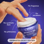 Olay Retinol Face Moisturizer, 24 MAX Anti-Aging Night Cream for Women, Fragrance-Free, Non Greasy - Anti-Wrinkle, Smooth Fine Lines, Tightening, Hydrating Skin Care - Peptides, Glycerin, 1.7 Oz - Image 6