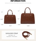 LOVEVOOK Purses and Handbags for Women, Vintage-Style Leather Top Handle Shoulder Bag Satchel Tote Crossbody Purse for Ladies - Image 5