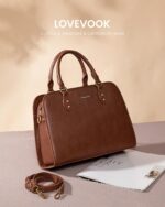 LOVEVOOK Purses and Handbags for Women, Vintage-Style Leather Top Handle Shoulder Bag Satchel Tote Crossbody Purse for Ladies - Image 7
