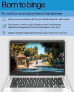 HP Chromebook 14 Laptop, Intel Celeron N4120, 4 GB RAM, 64 GB eMMC, 14" HD Display, Chrome OS, Thin Design, 4K Graphics, Long Battery Life, Ash Gray Keyboard (14a-na0226nr, 2022, Mineral Silver) - Image 4