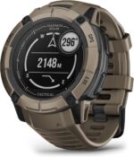 Garmin Instinct 2X Solar - Tactical Edition, Rugged GPS Smartwatch, Built-in Flashlight, Ballistics Calculator, Solar Charging Capability, Coyote Tan - Image 3