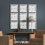 Boho Square Wall Mirrors Set of 2-12" x12'Decorative Mirrors for Wall Decor, BrownHandcrafted Mirror Panels Perfect for LivingRoom Bedroom Entryway Hallway (Grey) - Image 9