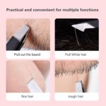 Tweezers Set, High Precision Stainless Steel Eyebrow Tweezers for Facial Hair, Inward Growing Hair and Splinter Remover Kit, Suitable for Women and Men, 4-Piece Set. (Black) - Image 5