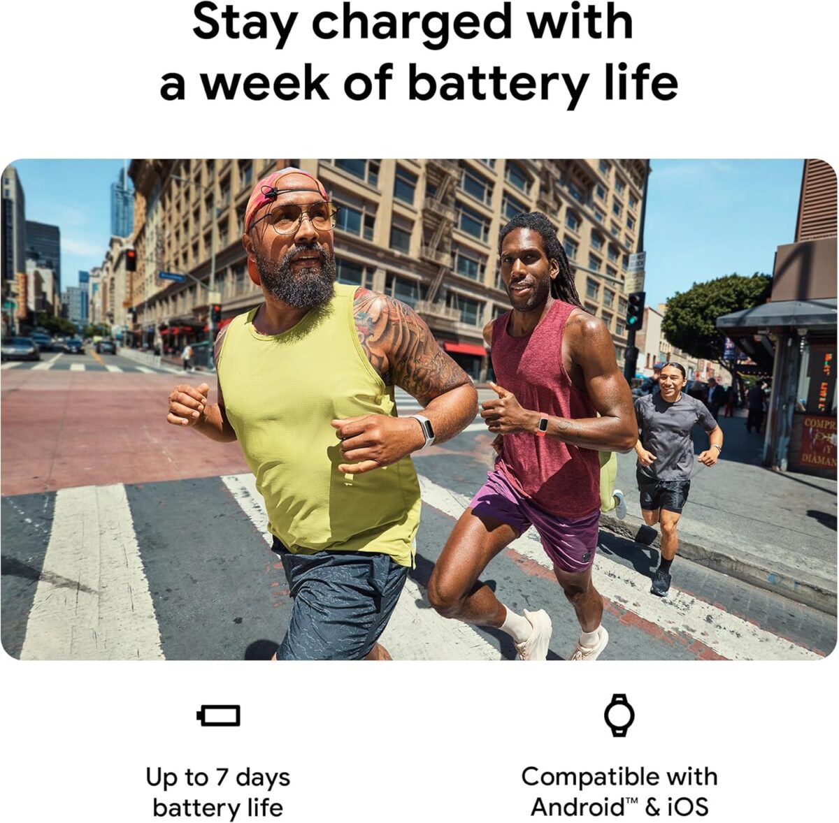 Fitbit Charge 6 Fitness Tracker with Google apps, Heart Rate on Exercise Equipment, 6-Months Premium Membership Included, GPS, Health Tools and More, Gold/Coral, One Size (S & L Bands Included) - Image 4