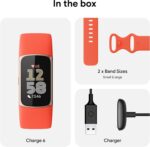 Fitbit Charge 6 Fitness Tracker with Google apps, Heart Rate on Exercise Equipment, 6-Months Premium Membership Included, GPS, Health Tools and More, Gold/Coral, One Size (S & L Bands Included) - Image 9
