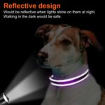 Joytale Reflective Dog Collar,Soft Neoprene Padded Breathable Nylon Pet Collar Adjustable for Large Dogs,Purple,L - Image 6