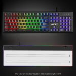 NPET K10 Wired Gaming Keyboard, LED Backlit, Spill-Resistant Design, Multimedia Keys, Quiet Silent USB Membrane Keyboard for Desktop, Computer, PC (Black) - Image 10