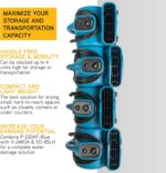 XPOWER P-230AT Mini Mighty 1/4 HP 925 CFM Centrifugal Air Mover, Carpet Dryer, Floor Fan, Blower, Stackable, Daisy Chain, for Water Damage Restoration, Janitorial, Plumbing, Home Use - Image 6