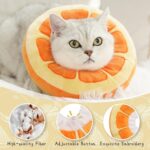 ANWA Adjustable Cat Cone Collar Soft, Cute Cat Donut Collar After Surgery, Kitten Recovery Cones to Stop Licking - Image 5