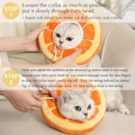 ANWA Adjustable Cat Cone Collar Soft, Cute Cat Donut Collar After Surgery, Kitten Recovery Cones to Stop Licking - Image 6