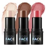 Face Highlight Stick, Cream Contour Sticks Shades with Highlighter & Blush, Non-greasy Long-wear Face Contouring Pen, Waterproof Shift-proof Lasting Glow Finish Highlighter Stick(#01) - Image 3