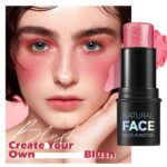 Face Highlight Stick, Cream Contour Sticks Shades with Highlighter & Blush, Non-greasy Long-wear Face Contouring Pen, Waterproof Shift-proof Lasting Glow Finish Highlighter Stick(#01) - Image 4