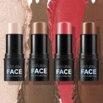 Face Highlight Stick, Cream Contour Sticks Shades with Highlighter & Blush, Non-greasy Long-wear Face Contouring Pen, Waterproof Shift-proof Lasting Glow Finish Highlighter Stick(#01) - Image 5