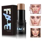 Face Highlight Stick, Cream Contour Sticks Shades with Highlighter & Blush, Non-greasy Long-wear Face Contouring Pen, Waterproof Shift-proof Lasting Glow Finish Highlighter Stick(#01) - Image 6