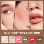 Face Highlight Stick, Cream Contour Sticks Shades with Highlighter & Blush, Non-greasy Long-wear Face Contouring Pen, Waterproof Shift-proof Lasting Glow Finish Highlighter Stick(#01) - Image 9
