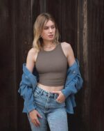 OQQ Women's 2 Piece Tank Tops Crew Neck Sleeveless Basic Stretch Casusal Yoga Crop Camis - Image 3