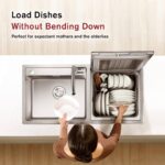 FOTILE Stainless Steel Kitchen In-Sink Dishwasher Combination, Heavy Gauge Bowl Dish Sanitizing, Energy-saving, and Powerful Cleaning Countertop Dishwasher (SD2F-P3) - Image 6
