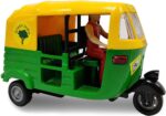 Petrichor Indian Handicraft Famous Auto Rickshaw/TUK TUK/Rickshaw Taxi Model Showpiece Collectible Figurine Home Decoration and Gifting (Multi Colour, Size: 4 INCHES) - Image 3